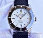 (GF) Copy Breitling Superocean Heritage II Swiss 9015 Watch White Dial Black Rubber Band